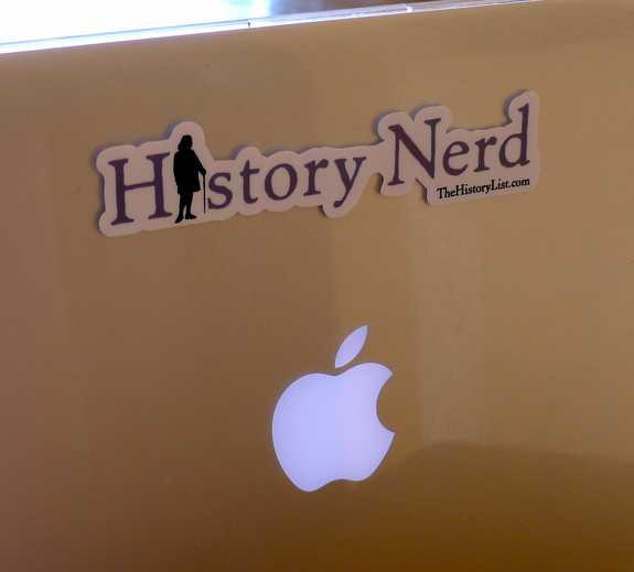 History nerd laptop stickers